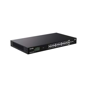TENDA 24port PoE 410w 2-SFP Gigabit Yönetilemez Switch TEG2228P-24-410W