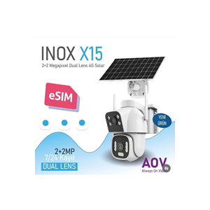 INOX 2+2MP PTZ Speed Dome 3.6mm Wıfı Kablosuz IP Solar Kamera 4G Sim Kart Destekli X15