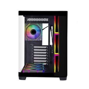 GAMEBOOSTER 750W 80+ BRONZE GB-G2852B-750W Gaming Mid-Tower PC Kasası Siyah 7-Fanlı