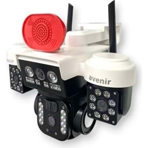 AVENIR 6MP 3Lens PTZ Speed Dome Wıfı Kablosuz IP Solar Kamera AV-S263W