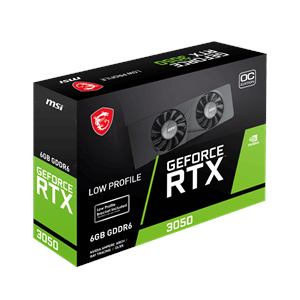 MSI 6GB RTX3050 LP E 6G OC GDDR6 96bit HDMI DP PCIe 4.0 Low Profile
