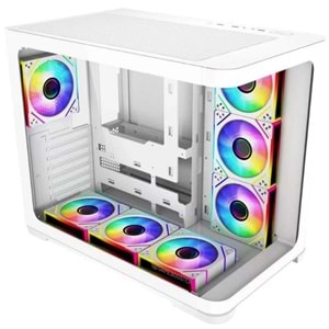 GAMEBOOSTER 850w 80+ BRONZE GB-G2852W-850W Gaming Mid-Tower PC Kasası Beyaz 7-Fanlı