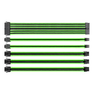 THERMALTAKE TtMod AC-034-CN1NAN-A1 Yeşil/Siyah Power Supply Sleeved Kablo Seti (16 AWG)