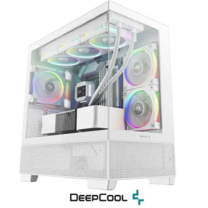 DEEPCOOL CG380-3F-WH Panoramik Cam Gaming Mid-Tower PC Kasası Beyaz