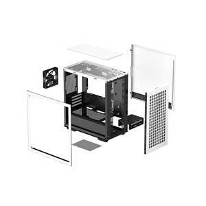 DEEPCOOL CH370-WH Gaming Micro ATX PC Kasası Beyaz 