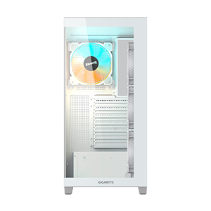 GIGABYTE GB-C500PI-ST C500 Panoramic Stealth Ice Sütunsuz Panoramik Cam Beyaz Mid Tower PC Kasası (4x ARGB Fanlı)
