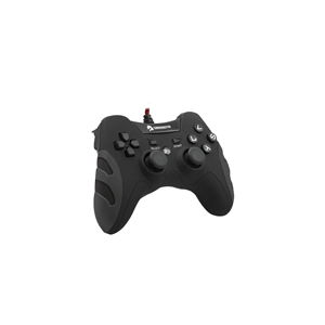 GAMEBOOSTER GB-J54B USB Kablolu Oyun Kolu, Çift Titreşim Motorlu, Ergonomik Siyah Tasarım, PC ve PS3 Uyumlu Gamepad
