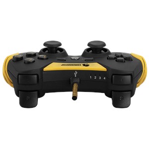 GAMEBOOSTER GB-J54Y USB Kablolu Oyun Kolu, Çift Titreşim Motorlu, Ergonomik Sarı Tasarım, PC ve PS3 Uyumlu Gamepad
