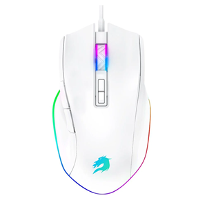 GAMEBOOSTER M16 Myth Yüksek Hassasiyetli Dynamic RGB Aydınlatmalı, Makro Destekli Kablolu Profesyonel Beyaz Oyuncu Mouse