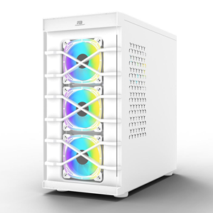 POWERBOOST PB-GR222BW 7-ARGB Fanlı Gaming Mid-Tower PC Kasası Beyaz