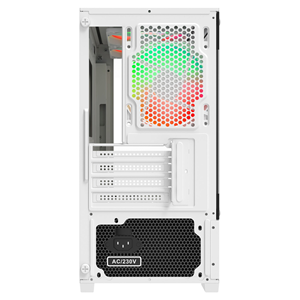 POWERBOOST 500W PB-M5001W 3-Rainbow Fanlı Gaming Micro-Tower PC Kasası Beyaz