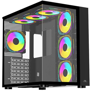 POWERBOOST PB-SS02B Sea View 7-ARGB Fanlı Gaming Mid-Tower PC Kassı