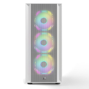 POWERBOOST X-12W 4-ARGB Fanlı Gaming Mid-Tower PC Kasası Beyaz