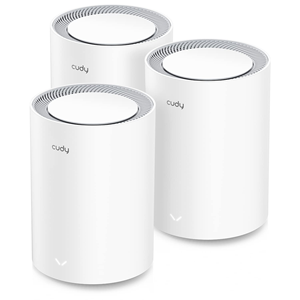 CUDY M1800-3 WIFI6 AX1800 Gigabit Mesh Touter 3'lü Set