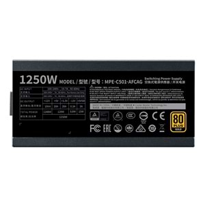 COOLERMASTER 1250W 80+ GOLD MWE V2 MPE-C501-AFCAG-3EEU PCIE 5.0 Tam Modüler Power Supply