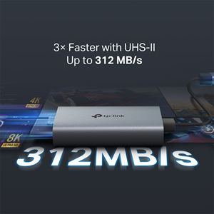 TP-LINK UA440C USB-C TO SD/MICROSD UHS-II 4.0 Kart Okuyucu Hub