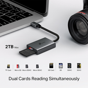 TP-LINK UA440C USB-C TO SD/MICROSD UHS-II 4.0 Kart Okuyucu Hub