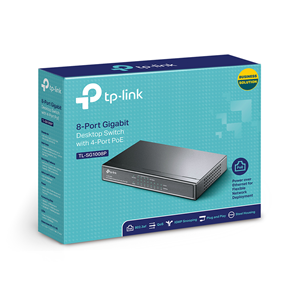 TP-LINK 8port 64w 4port PoE Gigabit Yönetilemez Switch TL-SG1008P