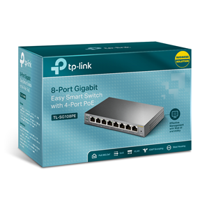 TP-LINK 8port 55w 4port PoE Gigabit Yönetilebilir Switch TL-SG108PE