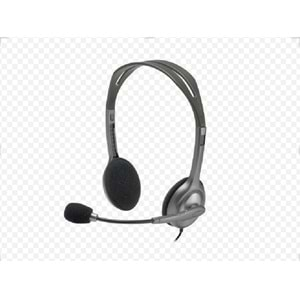 LOGITECH H110 Stereo 3.5mm Jack Gri Mikrofonlu Kulaklık