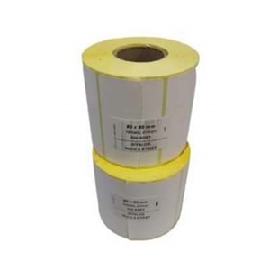 80X80 TERMAL BARKOD ETİKET 500 SARIM