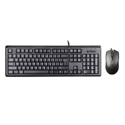 A4 TECH KR-9276 USB Q Trk Optic Mouse Suya Dayanıklı Siyah Multimedya Klavye - Mouse Set