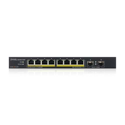 ZyXEL 10port 130w 8port PoE GS1100-10HP GIGABIT 2X SFP Yönetilemez Switch