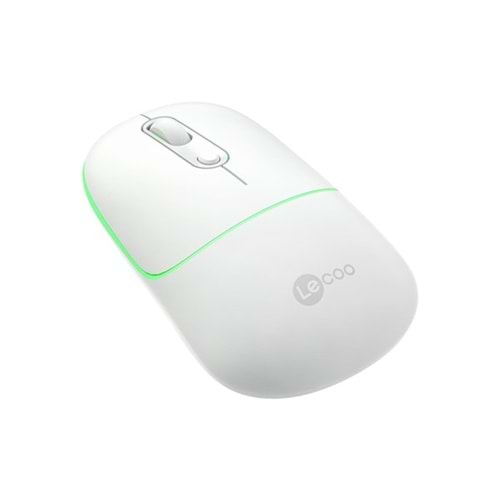 LENOVO LECOO WS210 Kablosuz + Bluetooth Sessiz Şarjlı 1600dpi Optic Beyaz Mouse