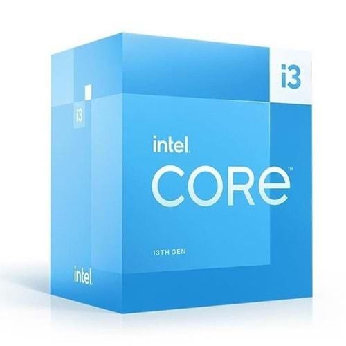 INTEL CORE i3 13100F 17MB 4çekirdekli VGA YOK 1700p 58w Kutulu+Fanlı