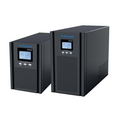 TESCOM 2KVA TEOS+ 102 ONLINE 1/1F LCD EKRAN TOWER UPS 2x 12V 9 Amper