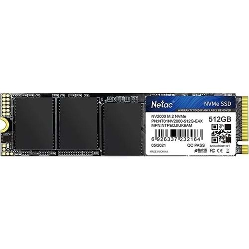 NETAC 512GB NV2000-512GB 2500- 1950MB/s M2 PCIe NVMe Gen3 Disk