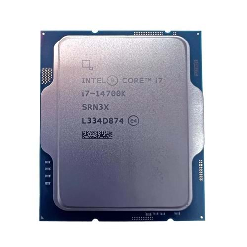 INTEL CORE i7 14700K 61MB 12çekirdekli O/B UHD 770 1700p 125w Kutusuz+Fansız