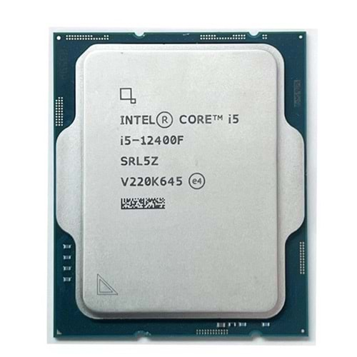 INTEL CORE i5 12400F 18MB 6çekirdekli VGA YOK 1700p 65w Kutusuz+Fansız