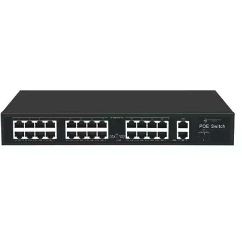 ODS 24port 300w FULL PoE 08ODS-24P2U-300 10/100 2X-UPLINK Yönetilemez Switch