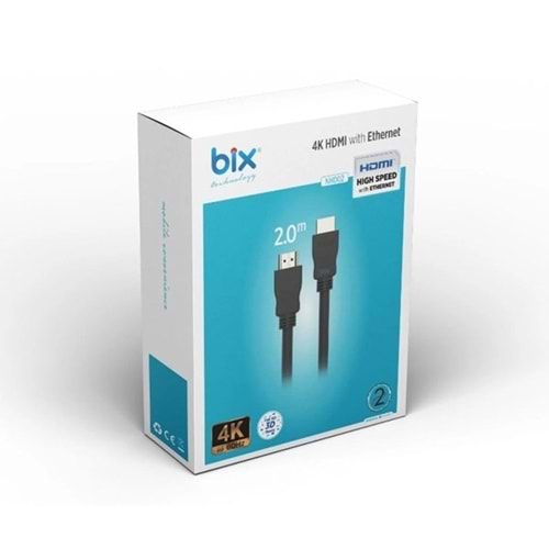 BİX NHD02 2metre HDMI Kablo 4K 60Hz