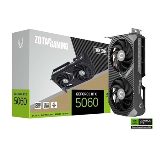 ZOTAC RTX5060 8GB TWIN EDGE ZT-B50600E-10M GDDR7 128bit HDMI DP PCIe 5.0 ZOTAC RTX5060 8GB TWIN EDGE ZT-B50600E-10M GDDR7 128bit HDMI DP PCIe 5.0
