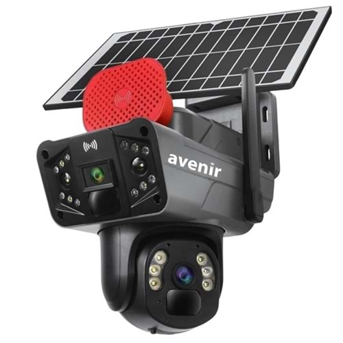 AVENIR 6MP AV-S427H 4G Solar IP Kamera 2 Kameralı
