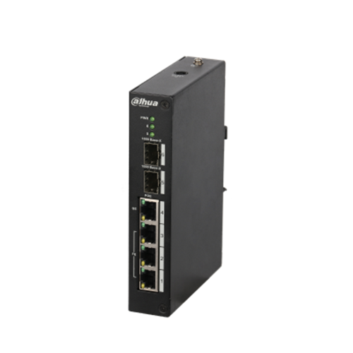 DAHUA 4port PoE 96w 2-SFP 10/100 Yönetilemez Endüstriyel Switch PFS3206-4P-96