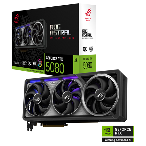 ASUS RTX5080 16GB ROG ASTRAL RTX5080-O16G GAMING GDDR7 256bit HDMI DP PCIe 5.0 