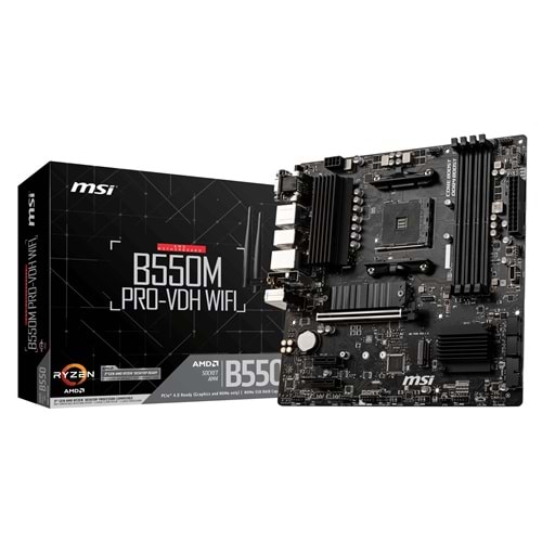 MSI B550M PRO-VDH WIFI DDR4 HDMI DP PCIE 4.0 AM4 mATX 