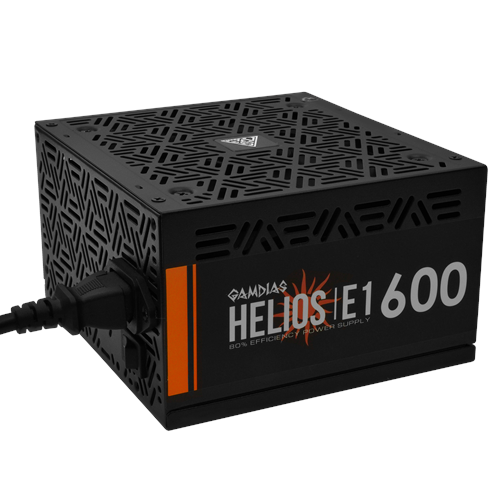 GAMDIAS 600W 80+ HELIOS E1-600 12cm Fanlı Power Supply 