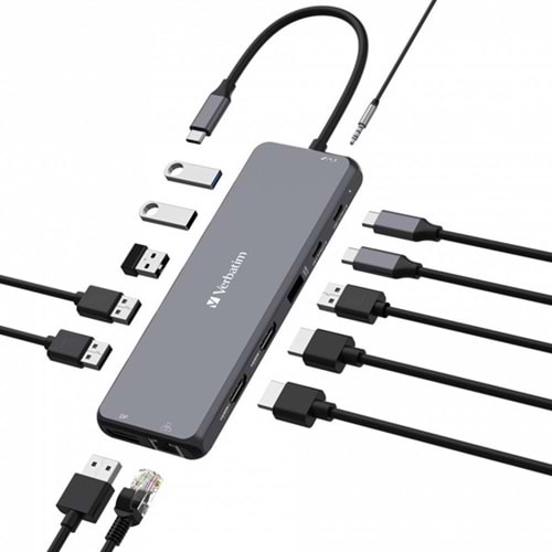VERBATIM CMH-13 USB-C Pro Çok Bağlantı Noktalı Dock