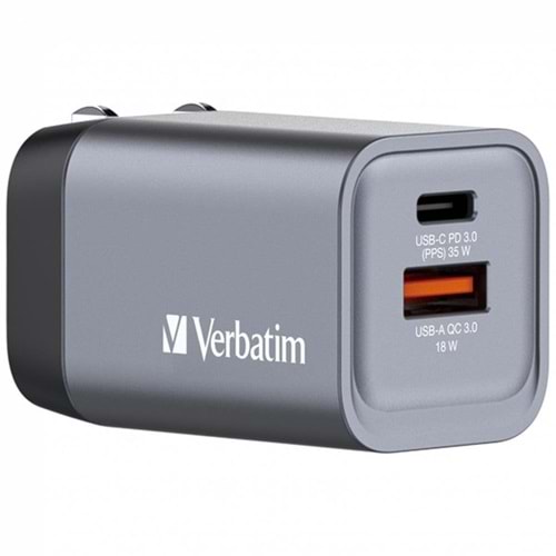 VERBATIM GNC-35 32200 35W 2-Bağlantı Noktalı GaN Duvar Şarj Cihazı