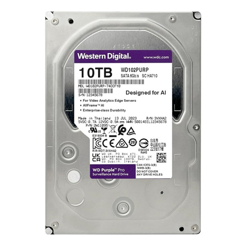 WD 10TB Purple Pro WD102PURP 512MB 7200RPM SATA-3 Güvenlik Diski