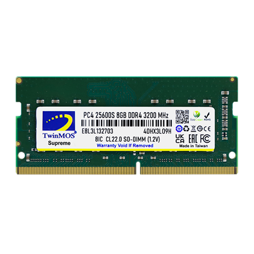 TWINMOS 8GB DDR4 3200MHZ NOTEBOOK RAM VALUE MDD48GB3200N