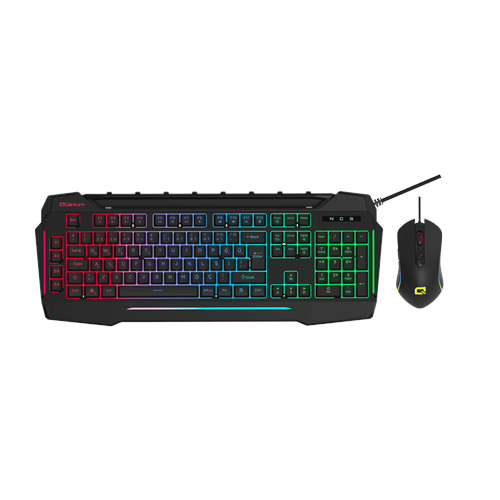 QUANTUM DualStrike Kablolu USB Q Trk RGB Gamıng Klavye - Mouse Set