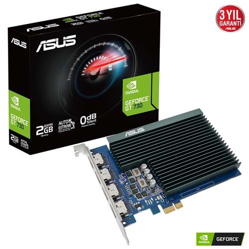ASUS GT730 2GB 4H-SL-2GD5 GDDR5 64bit 4X HDMI PCIe 16X v2.0 Fansız 