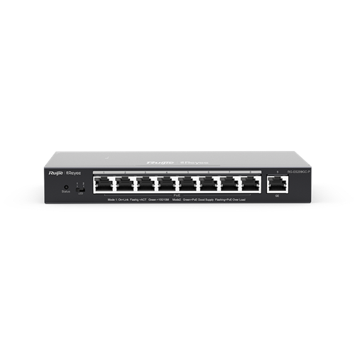 RUIJIE 8port 120w FULL PoE REYEE GIGABIT Yönetilebilir Switch Masaüstü RG-ES209GC-P 
