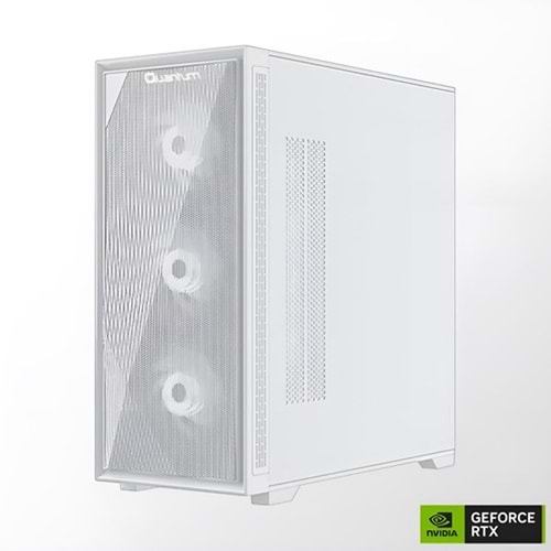 QUANTUM GAMING SN923W RYZEN 5 5600X-16GB RAM-512GB NVME-12GB RTX4070-FDOS GAMING PC BEYAZ