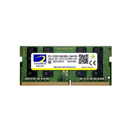  TWINMOS 8GB DDR4 2666MHz Notebook Ram MDD48GB2666N